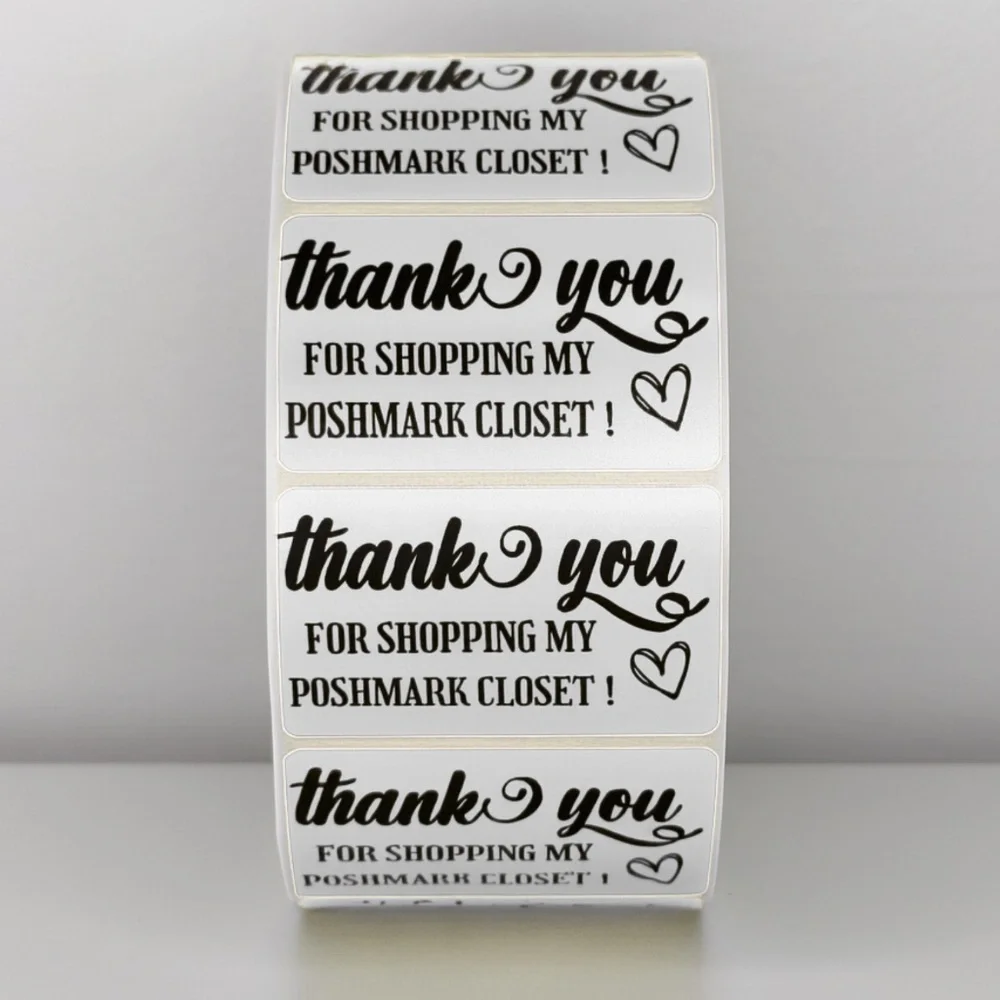 Thank You for Shopping My Poshmark Closet Stickers | THANK YOU STICKERS